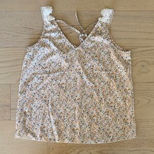 SHEIN Floral Lace Trim Tank Top -